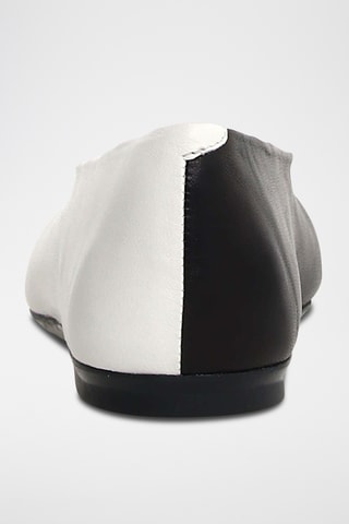 Ballerines en cuir - Blanc et noir