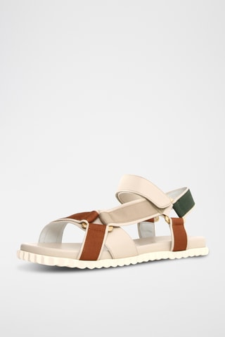 Sandales en cuir - Camel foncé