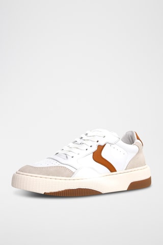 Baskets en cuir - Blanc et marron