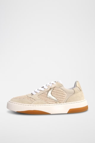 Baskets en cuir - Blanc et beige