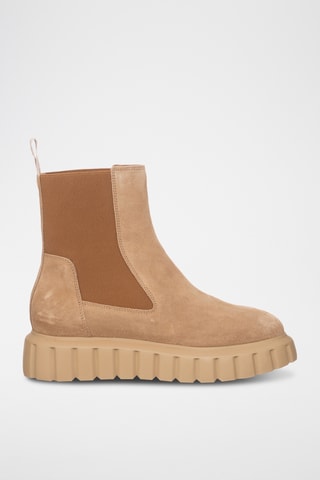 Bottines Chelsea en nubuck - Marron clair