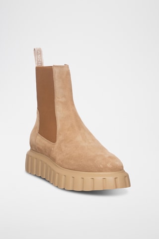Bottines Chelsea en nubuck - Marron clair
