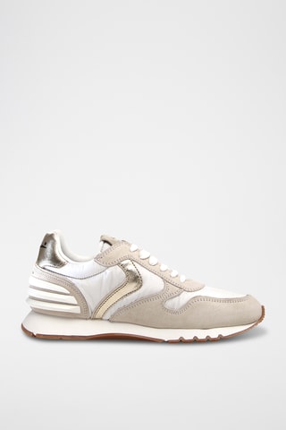 Baskets en cuir - Blanc et beige