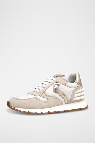 Baskets en cuir - Blanc et beige