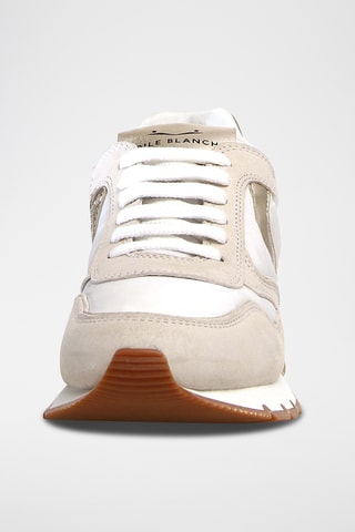 Baskets en cuir - Blanc et beige