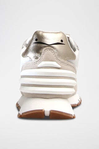 Baskets en cuir - Blanc et beige