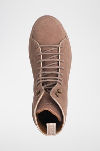 Bottines en nubuck - Vieux rose