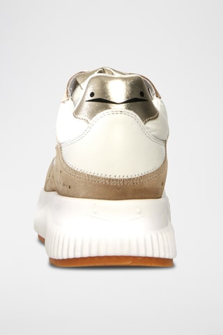 Baskets plateformes en cuir - Beige