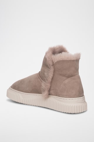 Bottines fourrées en nubuck - Gris