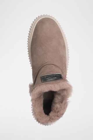 Bottines fourrées en nubuck - Gris