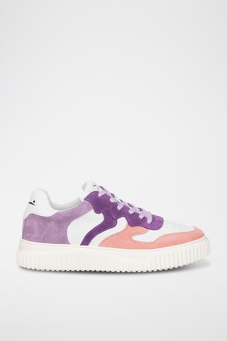 Baskets en cuir - Violet et blanc