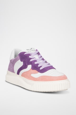 Baskets en cuir - Violet et blanc