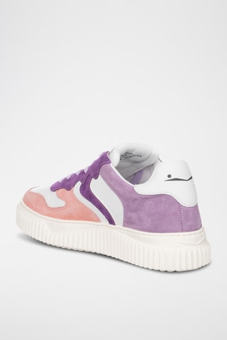 Baskets en cuir - Violet et blanc