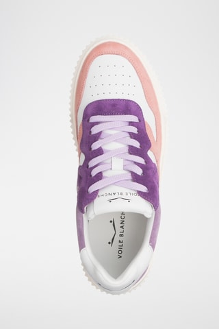 Baskets en cuir - Violet et blanc