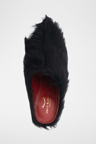 Mules à talons en cuir - Noir