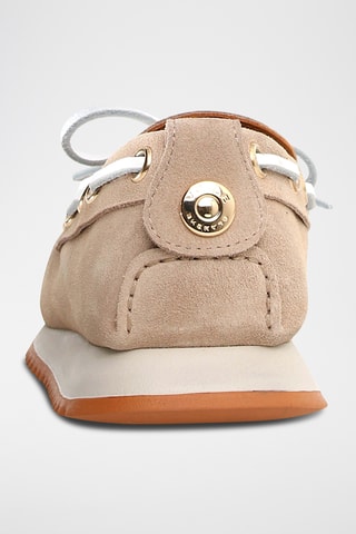 Chaussures bateau en nubuck - Beige