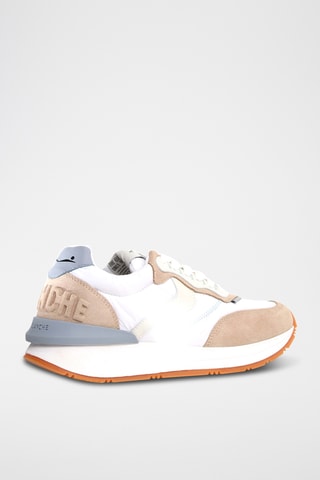 Baskets en cuir - Beige clair et écru