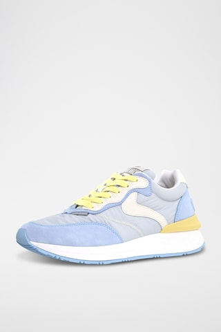 Baskets en cuir - Bleu clair et blanc