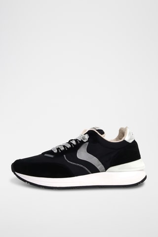 Baskets en cuir - Noir et argenté