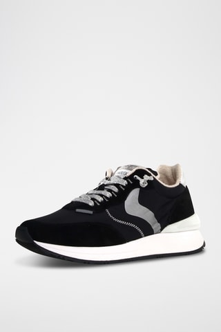 Baskets en cuir - Noir et argenté