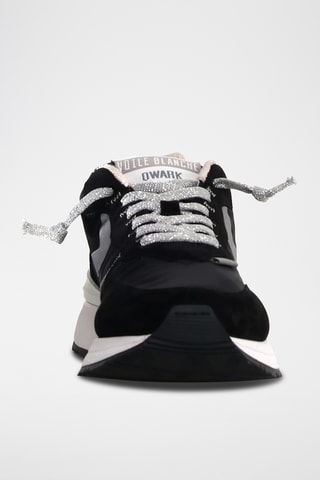 Baskets en cuir - Noir et argenté