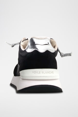 Baskets en cuir - Noir et argenté