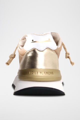 Baskets en cuir - Doré et blanc