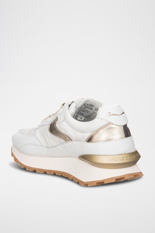 Baskets en cuir - Blanc et doré