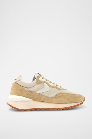 Baskets en cuir - Ecru et beige