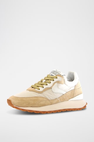 Baskets en cuir - Ecru et beige