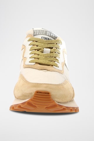 Baskets en cuir - Ecru et beige