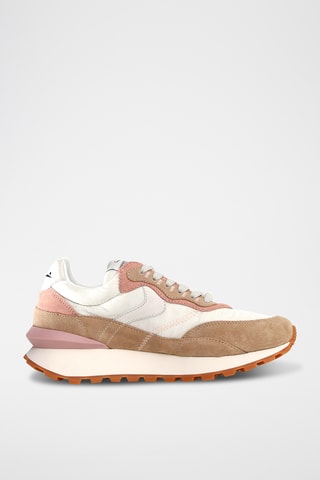 Baskets en nubuck - Beige et blanc