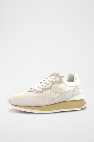 Baskets en nubuck - Blanc et écru