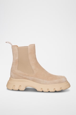Bottines Chelsea en cuir - Beige clair