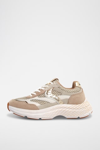 Baskets en cuir - Beige et blanc