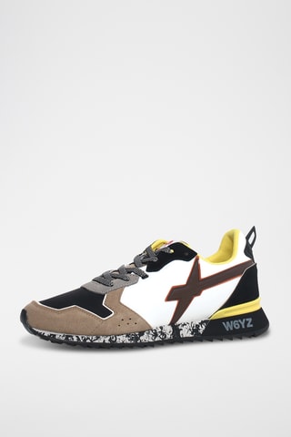 Baskets en nubuck - Taupe et noir