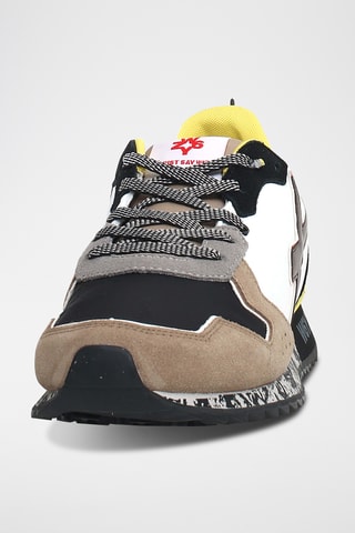 Baskets en nubuck - Taupe et noir