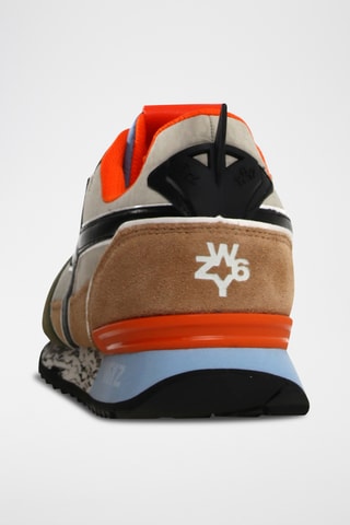 Baskets en nubuck - Kaki et ciel