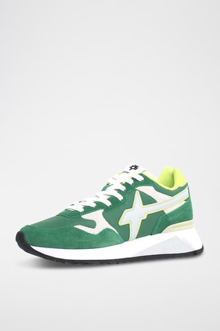 Baskets en nubuck - Vert et blanc