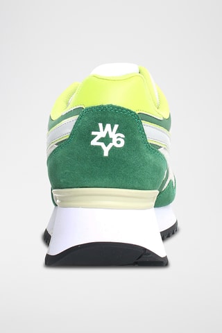 Baskets en nubuck - Vert et blanc