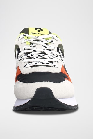 Baskets en nubuck - Orange et blanc