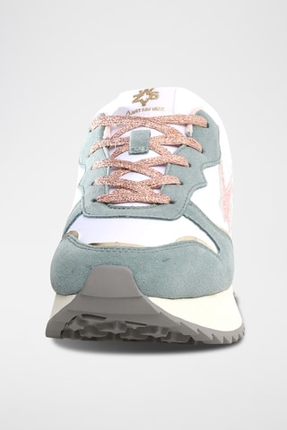 Baskets en nubuck - Vert clair