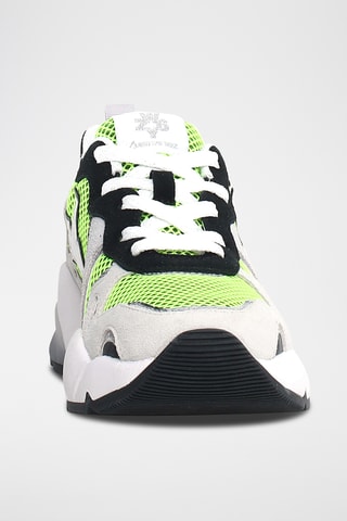 Baskets en nubuck - Blanc et argenté