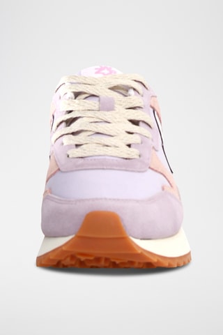 Baskets en nubuck - Rose et mauve