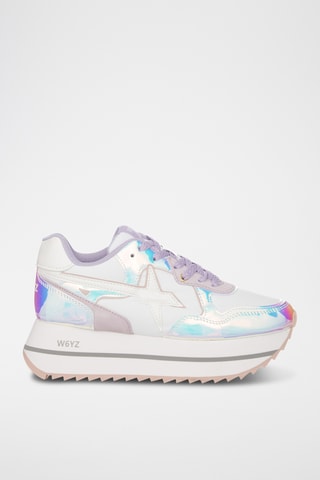 Baskets plateformes - Blanc et ciel