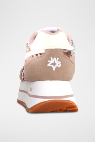 Baskets plateformes en nubuck - Beige