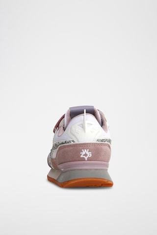Baskets en nubuck - Mauve et blanc 