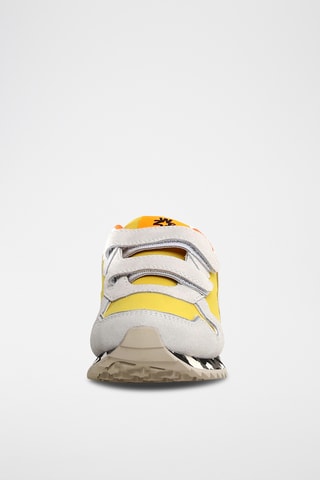 Baskets en nubuck - Blanc et jaune