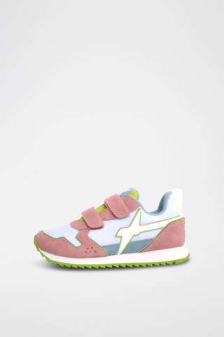 Baskets en nubuck - Rose et blanc