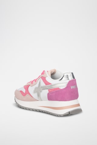 Baskets en nubuck - Beige et rose